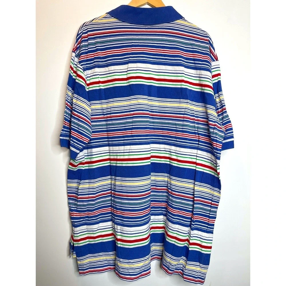 Polo Ralph Lauren‎ Multicolor Striped Short Sleeve Polo Shirt Men's XLT